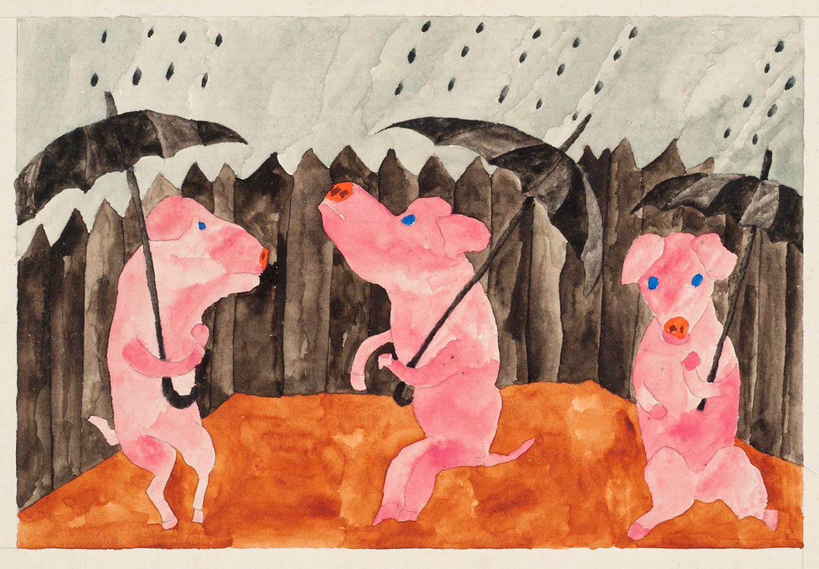 Paul Goesch, "Drei Schweine"